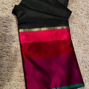 Black Matka Silk Saree